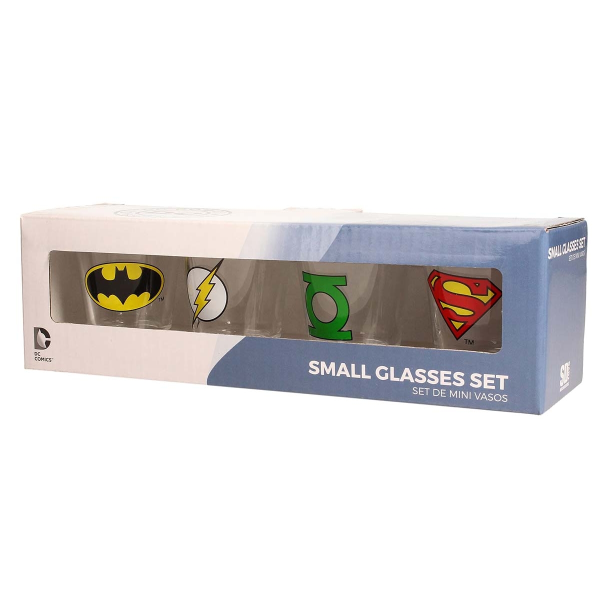 Set 4 Mini Vasos Logo Dc