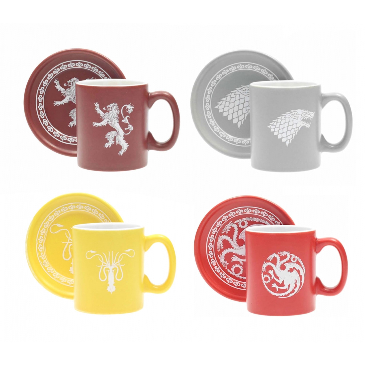 Set de 4 Tazas con Plato...